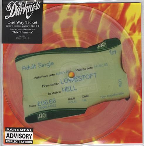 The Darkness One Way Ticket ピクチャー盤　レコード The Darkness One Way Ticket ピクチャー盤 レコード